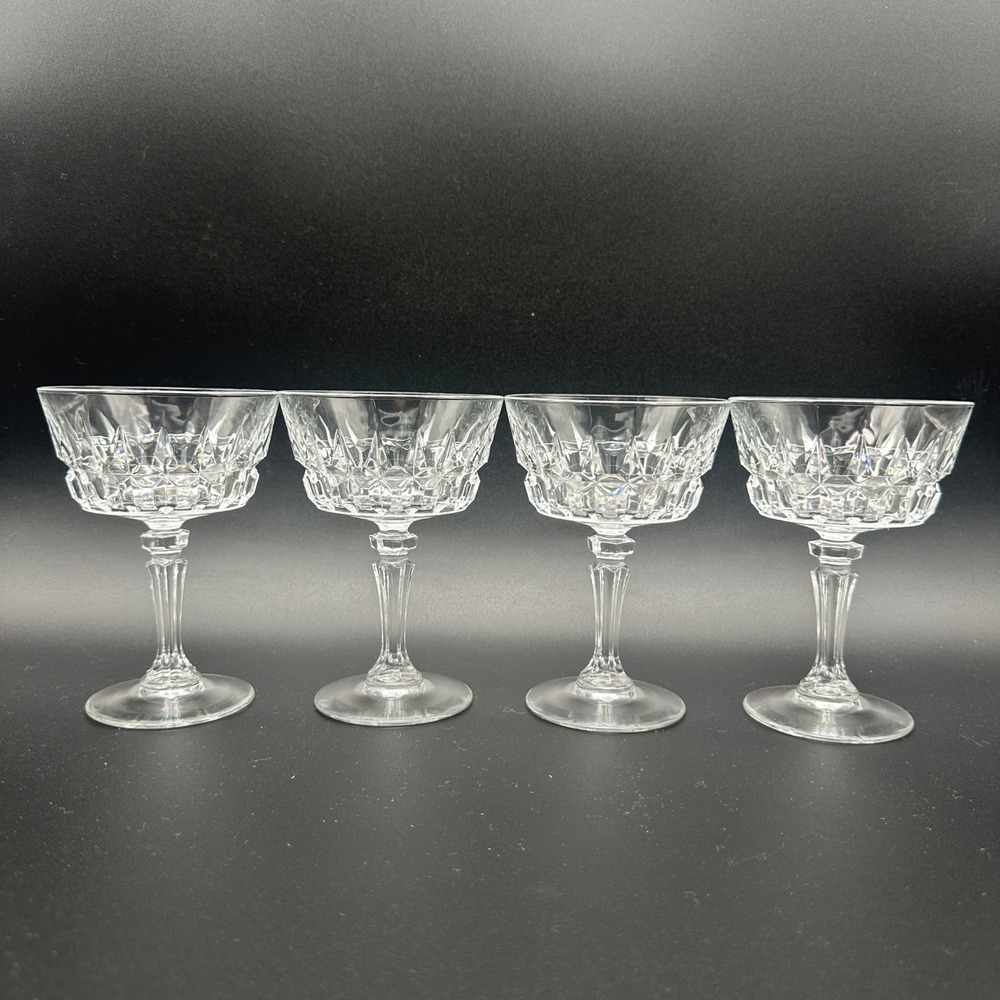 Cristal d'Arques Lady Victoria Chantelle Champagne sherbet Glasses Set of 4
